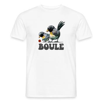Boules de boules de boules pour pétanque - T-shirt homme - blanc - Devant - AI Model Male 178 dark (178cm)