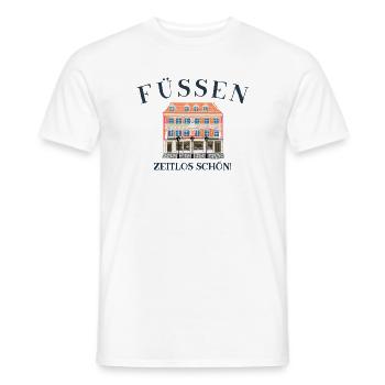Füssen, Allgäu, Bayern, zeitlos schön, Altstadt - Männer T-Shirt - Weiß - Vorne - AI Model Male 178 dark (178cm)