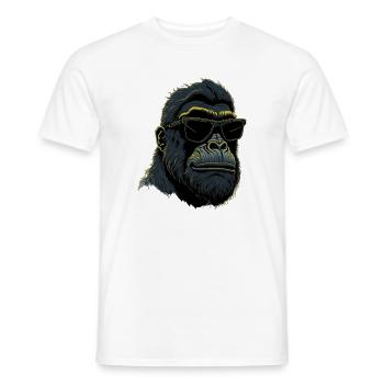 Gorilla mit Sonnebrille - Männer T-Shirt - Weiß - Vorne - AI Model Male 178 dark (178cm)