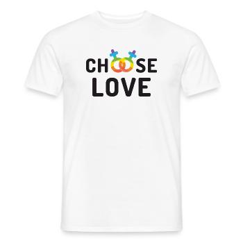 Pride Month LGBT - Liebe - Männer T-Shirt - Weiß - Vorne - AI Model Male 178 dark (178cm)