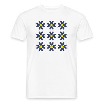 BLUME. BLUME. NATUR. ÖKOLOGIE. JAHRESTAG - Männer T-Shirt - Weiß - Vorne - AI Model Male 178 dark (178cm)