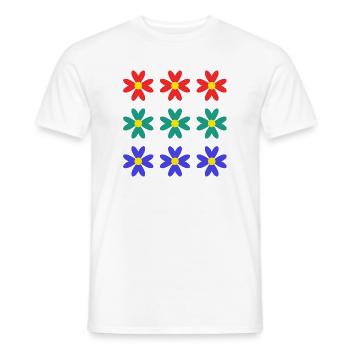 BLUME. BLUME. NATUR. ÖKOLOGIE. JAHRESTAG - Männer T-Shirt - Weiß - Vorne - AI Model Male 178 dark (178cm)