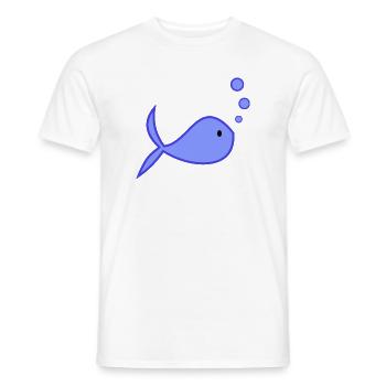 POISSON. POISSON D'AVRIL. VACANCES. ETE. HUMOUR - T-shirt homme - blanc - Devant - AI Model Male 178 dark (178cm)