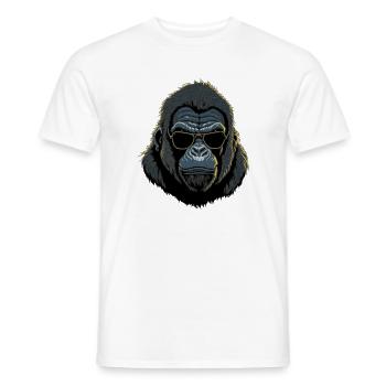 Gorilla with sunglasses - Men's T-Shirt - white - Front - AI Model Male 178 dark (178cm)