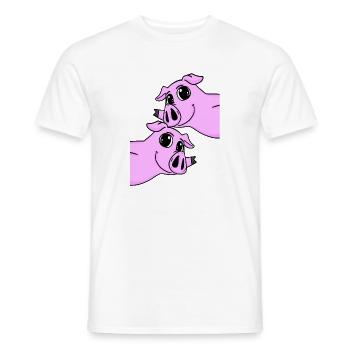 Schwein Schweine - Männer T-Shirt - Weiß - Vorne - AI Model Male 178 dark (178cm)