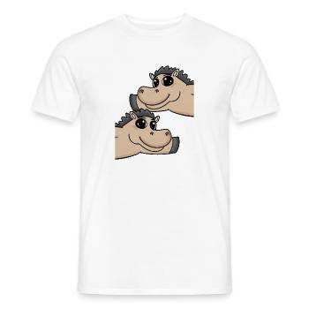 Pferd Pferde - Männer T-Shirt - Weiß - Vorne - AI Model Male 178 dark (178cm)