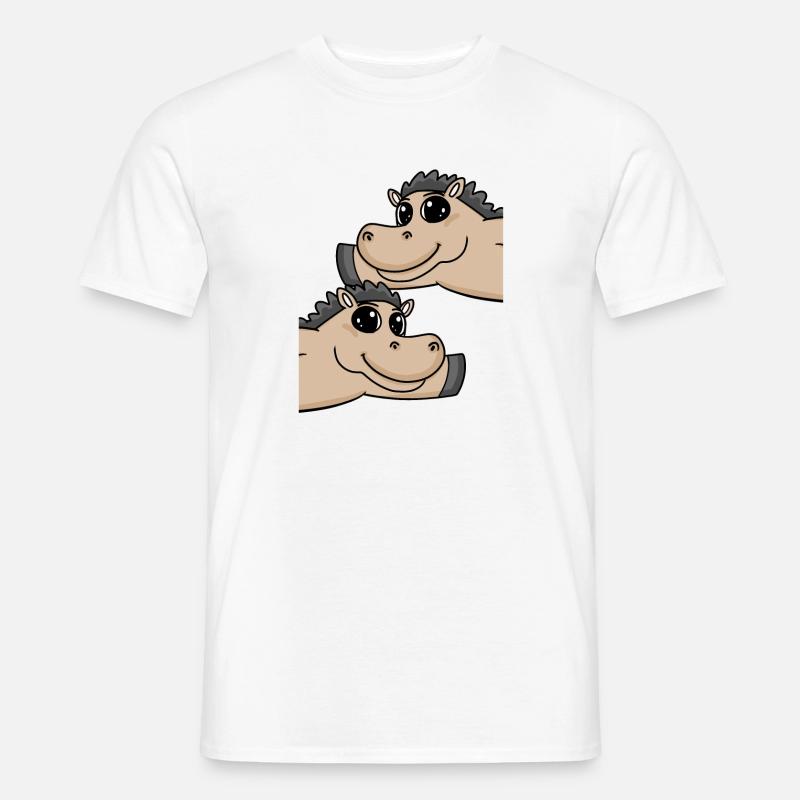 Pferd Pferde - Männer T-Shirt - Weiß