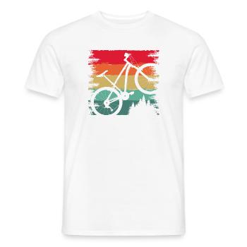 Rainbow Ride Bicycle - Men's T-Shirt - white - Front - AI Model Male 178 dark (178cm)