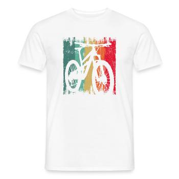 Rainbow Grunge Bicycle Silhouette - Men's T-Shirt - white - Front - AI Model Male 178 dark (178cm)