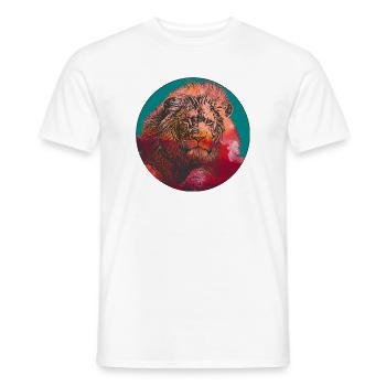 Magnificent lion - Men's T-Shirt - white - Front - AI Model Male 178 dark (178cm)