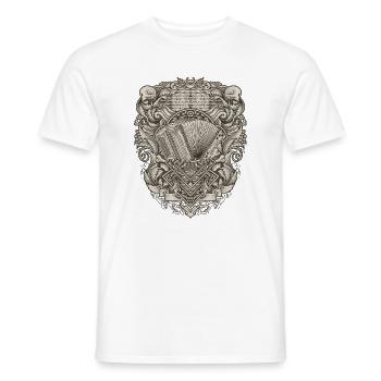Steirische Harmonika Vintage Illu  | ZiachON! - Männer T-Shirt - Weiß - Vorne - AI Model Male 178 dark (178cm)