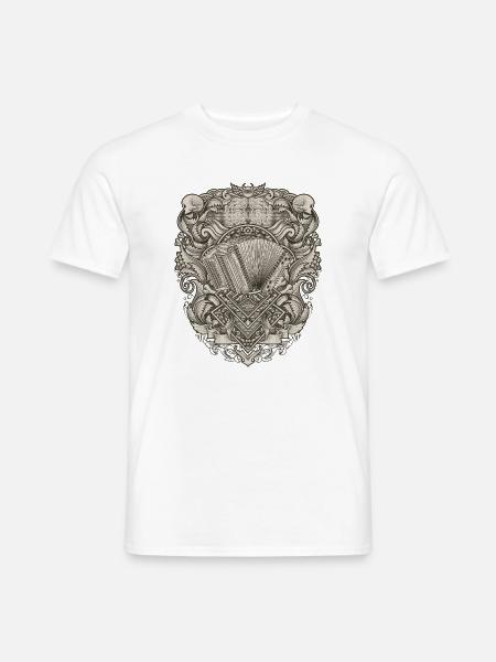 Steirische Harmonika Vintage Illu | ZiachON! - Männer T-Shirt - Weiß