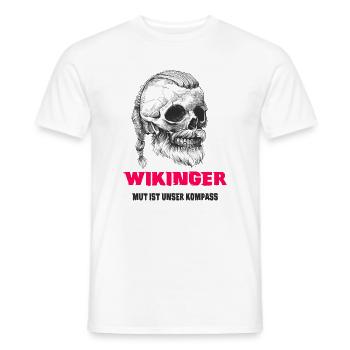 Wikinger Totenkopf Design - Männer T-Shirt - Weiß - Vorne - AI Model Male 178 dark (178cm)