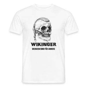 Wikinger Totenkopf Design - Männer T-Shirt - Weiß - Vorne - AI Model Male 178 dark (178cm)