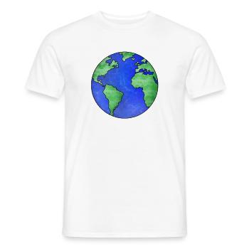 Unser Planet die Erde - Männer T-Shirt - Weiß - Vorne - AI Model Male 178 dark (178cm)