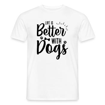 [wartet auf Design-Upload] - Männer T-Shirt - Weiß - Vorne - AI Model Male 178 dark (178cm)