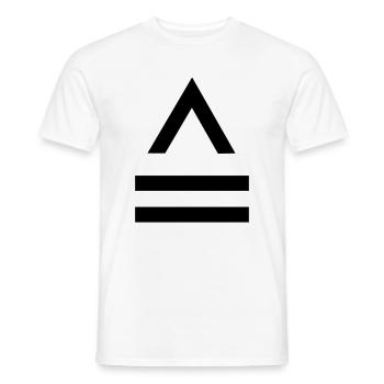 Entspricht Zeichen equivalent to - Männer T-Shirt - Weiß - Vorne - AI Model Male 178 dark (178cm)