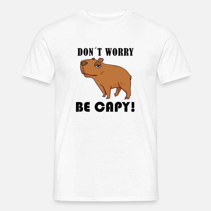 Capybara Wasserschwein Geschenk - Männer T-Shirt - Weiß
