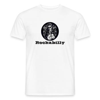 Rockabilly - T-shirt homme - blanc - Devant - AI Model Male 178 dark (178cm)