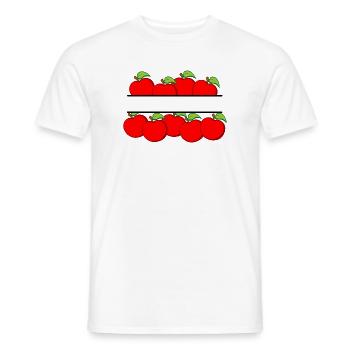Apples banner with red apple - Men's T-Shirt - white - Front - AI Model Male 178 dark (178cm)