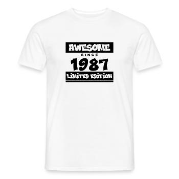 1987 - Jahrgang 1987 - Fantastisch seit 1987 - Männer T-Shirt - Weiß - Vorne - AI Model Male 178 dark (178cm)