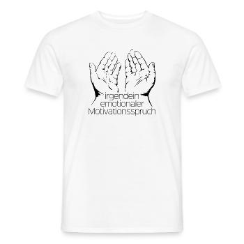 Motivation - Männer T-Shirt - Weiß - Vorne - AI Model Male 178 dark (178cm)