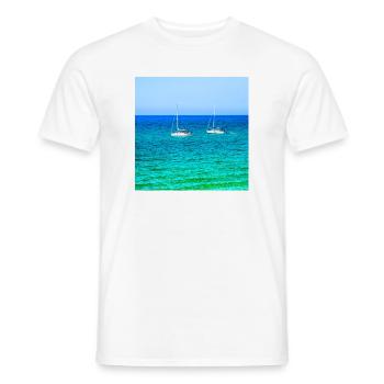 Voile d’été - T-shirt homme - blanc - Devant - AI Model Male 178 dark (178cm)