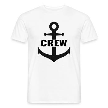 Crew with anchor the team design - Men's T-Shirt - white - Front - AI Model Male 178 dark (178cm)