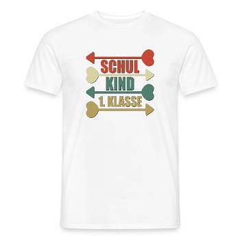 SCHULKIND 1. KLASSE - Männer T-Shirt - Weiß - Vorne - AI Model Male 178 dark (178cm)