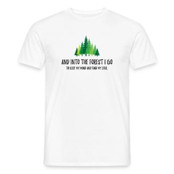 Et je vais dans la forêt - T-shirt homme - blanc - Devant - AI Model Male 178 dark (178cm)