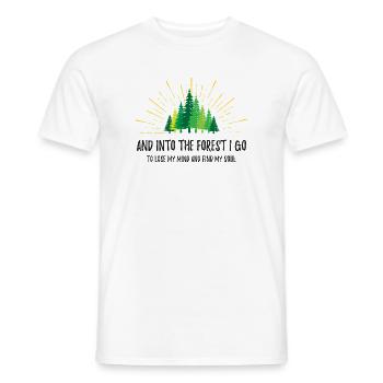 Et je vais dans la forêt - T-shirt homme - blanc - Devant - AI Model Male 178 dark (178cm)