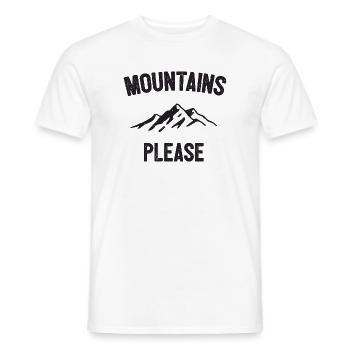 Berge bitte - Männer T-Shirt - Weiß - Vorne - AI Model Male 178 dark (178cm)