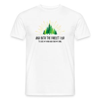 Et je vais dans la forêt - T-shirt homme - blanc - Devant - AI Model Male 178 dark (178cm)