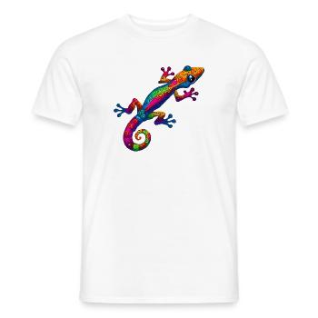 Gecko - Men's T-Shirt - white - Front - AI Model Male 178 dark (178cm)