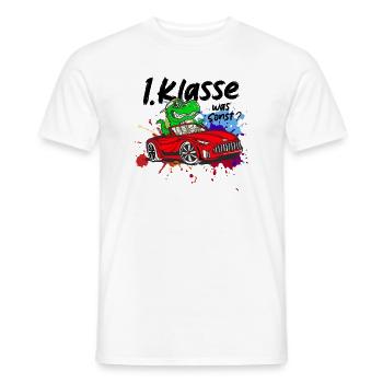 Schulkind Einschulung 2026 1. Klasse Geschenk - Männer T-Shirt - Weiß - Vorne - AI Model Male 178 dark (178cm)