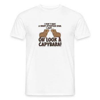 Motif animalier du zoo de Capybara - T-shirt homme - blanc - Devant - AI Model Male 178 dark (178cm)