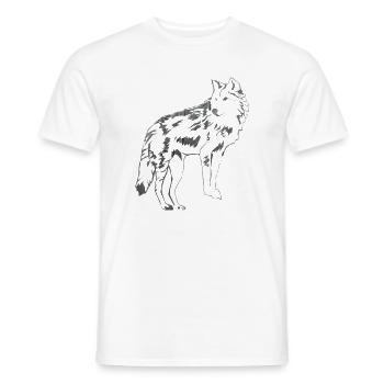Loup - T-shirt homme - blanc - Devant - AI Model Male 178 dark (178cm)
