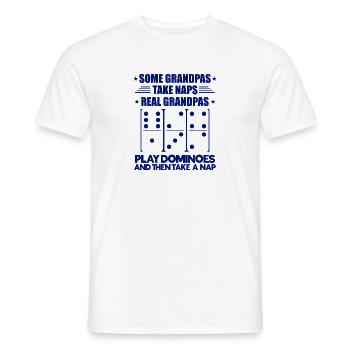 Domino Design - Männer T-Shirt - Weiß - Vorne - AI Model Male 178 dark (178cm)