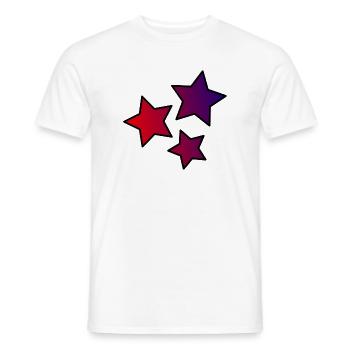 STAR. STARS. STAR. FEAST. ANNIVERSARY. CHRISTMAS - Men's T-Shirt - white - Front - AI Model Male 178 dark (178cm)