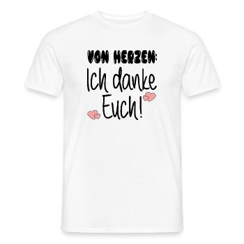 DANKE SAGEN SPRÜCHE - DANKESCHÖN GRUPPE FAMILIE - Männer T-Shirt - Weiß - Vorne - AI Model Male 178 dark (178cm)
