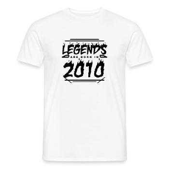 2010 - Jahrgang 2010 - Baujahr 2010 - Männer T-Shirt - Weiß - Vorne - AI Model Male 178 dark (178cm)