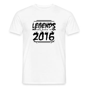 2016 - Jahrgang 2016 - Baujahr 2016 - Männer T-Shirt - Weiß - Vorne - AI Model Male 178 dark (178cm)