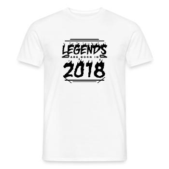 2018 - Jahrgang 2018 - Baujahr 2018 - Männer T-Shirt - Weiß - Vorne - AI Model Male 178 dark (178cm)