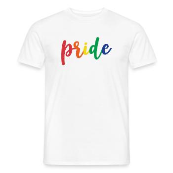 Live With Pride - Men's T-Shirt - white - Front - AI Model Male 178 dark (178cm)