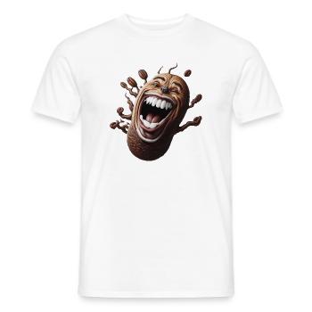 Grain de café chanceux - T-shirt homme - blanc - Devant - AI Model Male 178 dark (178cm)