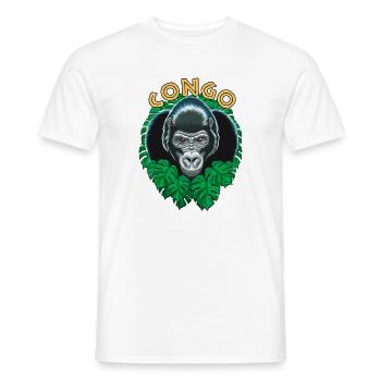 Kongo-Gorilla - Männer T-Shirt - Weiß - Vorne - AI Model Male 178 dark (178cm)