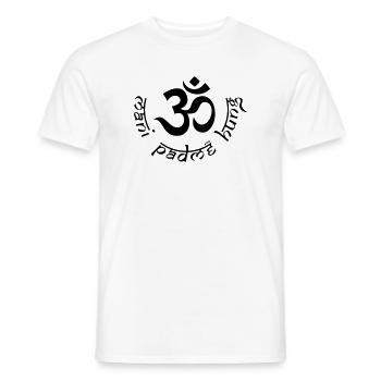 OM Mani Padme Hung - Männer T-Shirt - Weiß - Vorne - AI Model Male 178 dark (178cm)