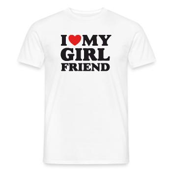 J’aime ma petite amie - T-shirt homme - blanc - Devant - AI Model Male 178 dark (178cm)