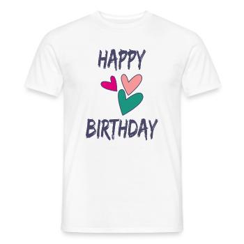 ALLES GUTE ZUM GEBURTSTAG. ALLES GUTE ZUM GEBURTSTAG. JAHRESTAG. - Männer T-Shirt - Weiß - Vorne - AI Model Male 178 dark (178cm)