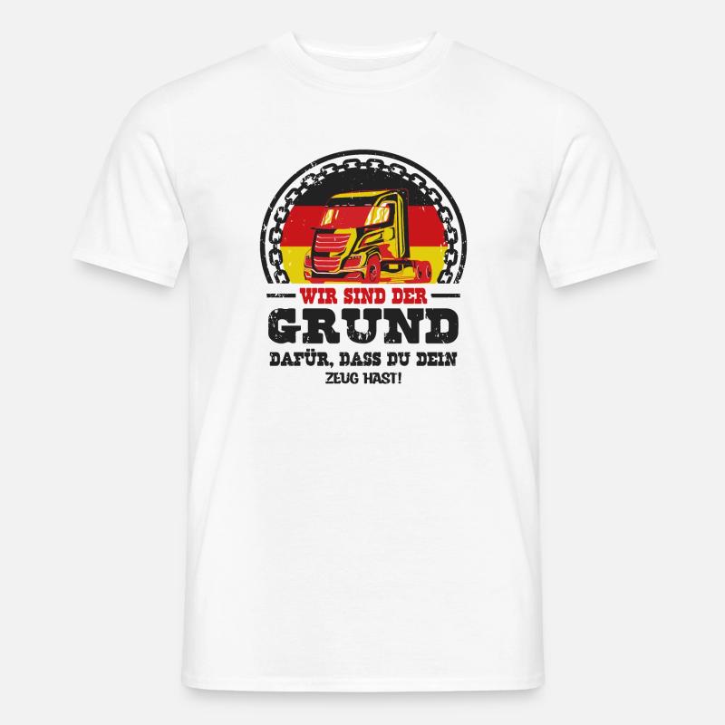 Deutscher Trucker - Männer T-Shirt - Weiß